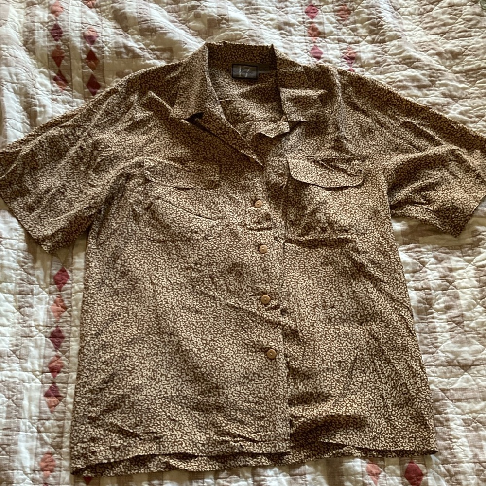 Leopard Print Silk Shirt